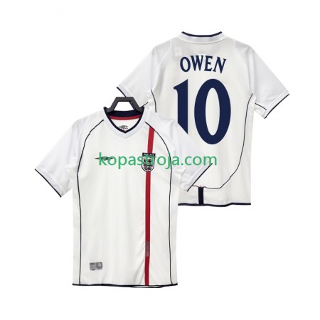 Billiga Fotbollströjor England OWEN 10 Retro Hemma tröja 2002 Kortärmad